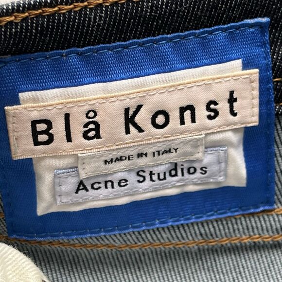 Acne Studios Women Climb Indigo Mid Rise Skinny Fit Jeans Dark Wash Size W34 L28 - Picture 10 of 14